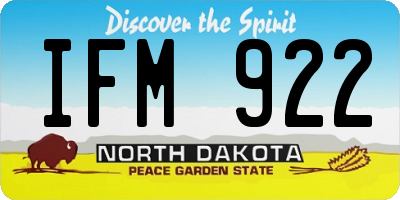 ND license plate IFM922