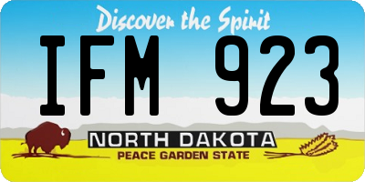 ND license plate IFM923