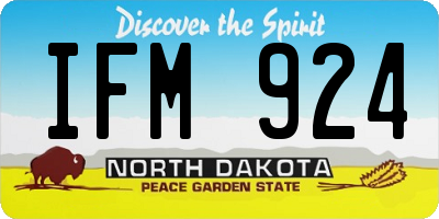ND license plate IFM924