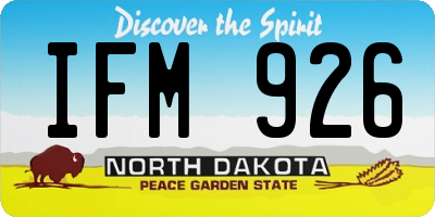 ND license plate IFM926