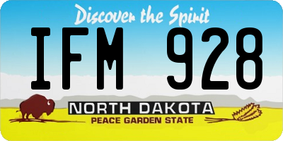 ND license plate IFM928