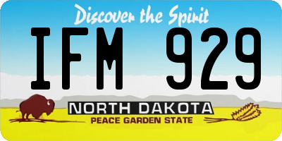 ND license plate IFM929