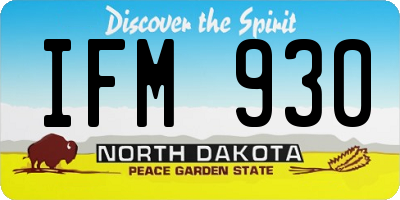 ND license plate IFM930
