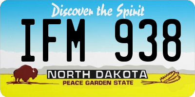 ND license plate IFM938