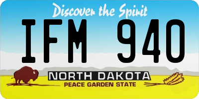 ND license plate IFM940