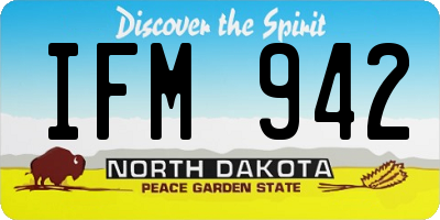 ND license plate IFM942
