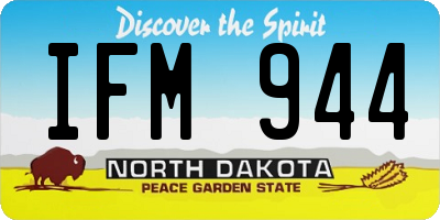 ND license plate IFM944