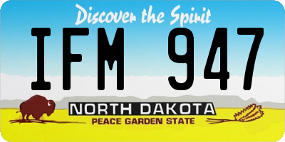 ND license plate IFM947