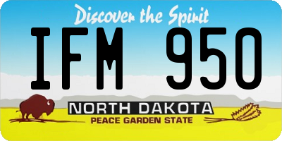 ND license plate IFM950