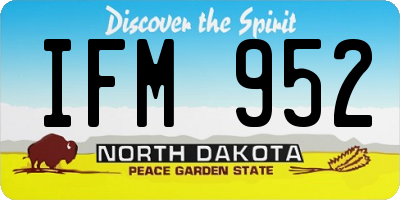 ND license plate IFM952