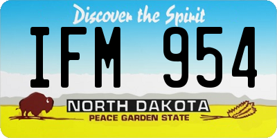 ND license plate IFM954