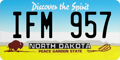 ND license plate IFM957