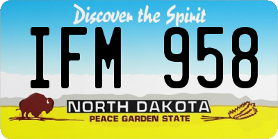 ND license plate IFM958
