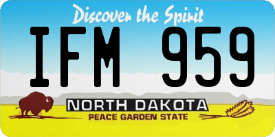 ND license plate IFM959
