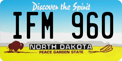 ND license plate IFM960