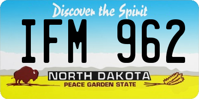 ND license plate IFM962