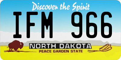 ND license plate IFM966
