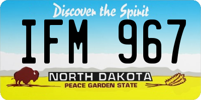 ND license plate IFM967