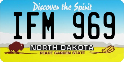 ND license plate IFM969