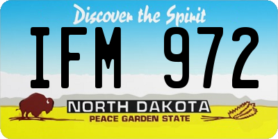 ND license plate IFM972