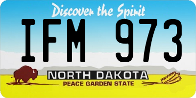 ND license plate IFM973