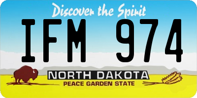ND license plate IFM974