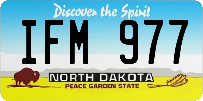 ND license plate IFM977