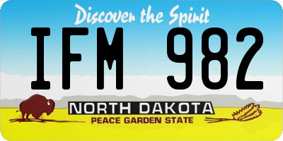 ND license plate IFM982