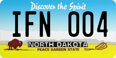 ND license plate IFN004