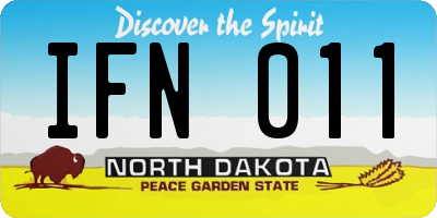 ND license plate IFN011