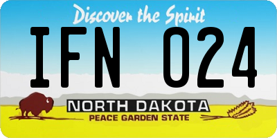 ND license plate IFN024