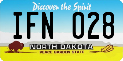 ND license plate IFN028
