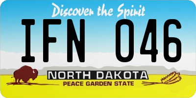 ND license plate IFN046