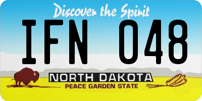 ND license plate IFN048