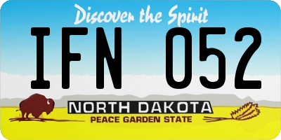 ND license plate IFN052