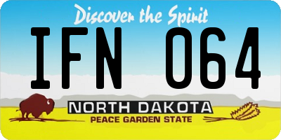 ND license plate IFN064