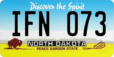ND license plate IFN073