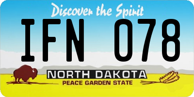 ND license plate IFN078