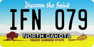 ND license plate IFN079