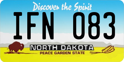 ND license plate IFN083