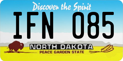 ND license plate IFN085