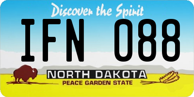 ND license plate IFN088