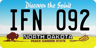 ND license plate IFN092