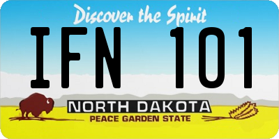 ND license plate IFN101