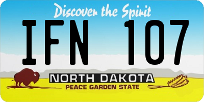 ND license plate IFN107