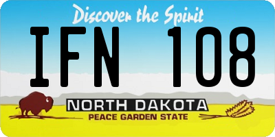 ND license plate IFN108