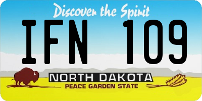 ND license plate IFN109