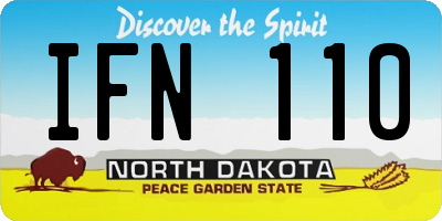 ND license plate IFN110