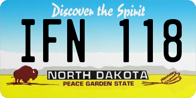 ND license plate IFN118
