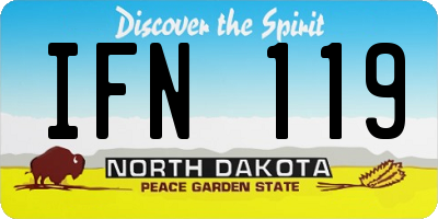 ND license plate IFN119